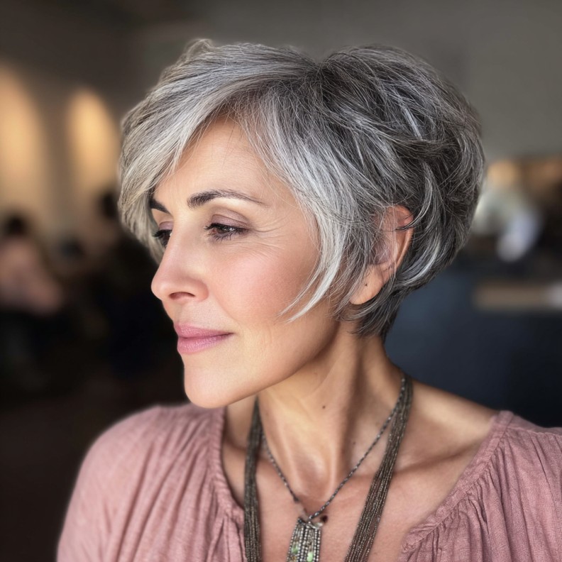 Chic Textured Short Cut with Soft Flicks