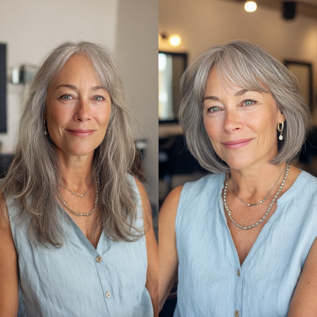Chic Textured Shoulder-Length Cut with Soft Bangs