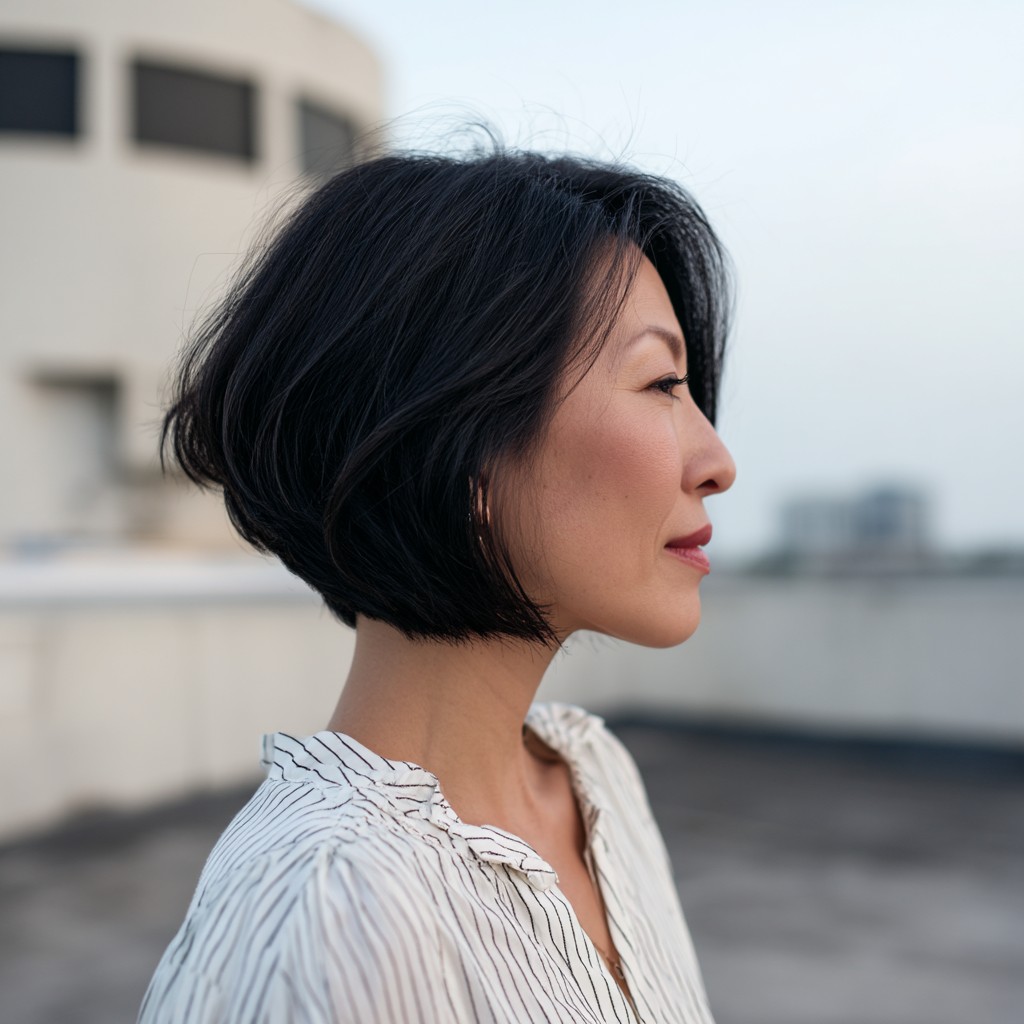 Classic Textured Bob with Subtle Layers