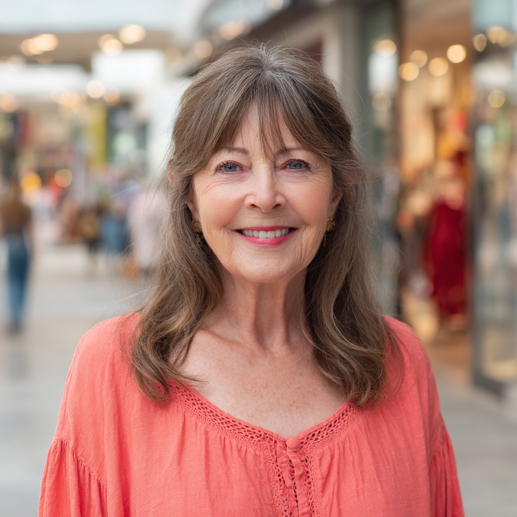 Effortlessly Elegant Medium Shag with Soft Bangs