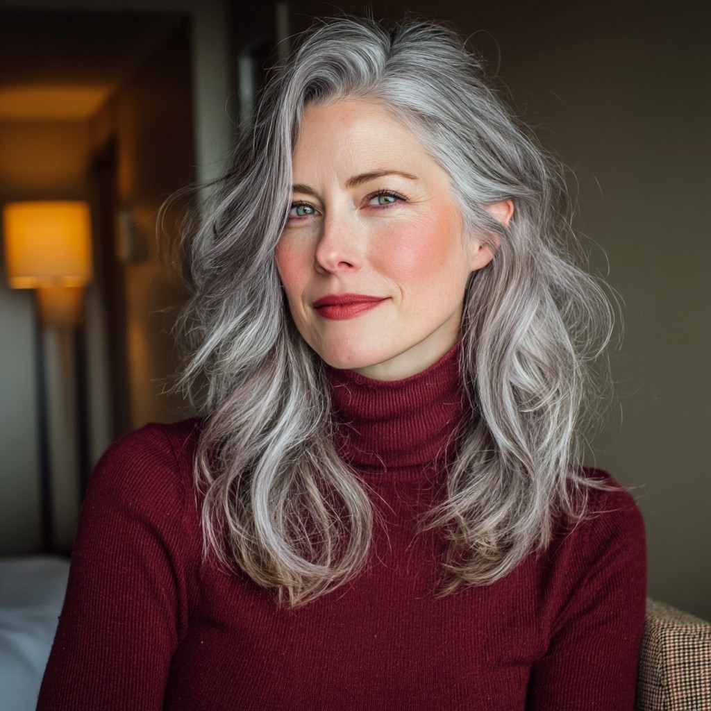Elegant Silver Butterfly Layers for Women Over 40