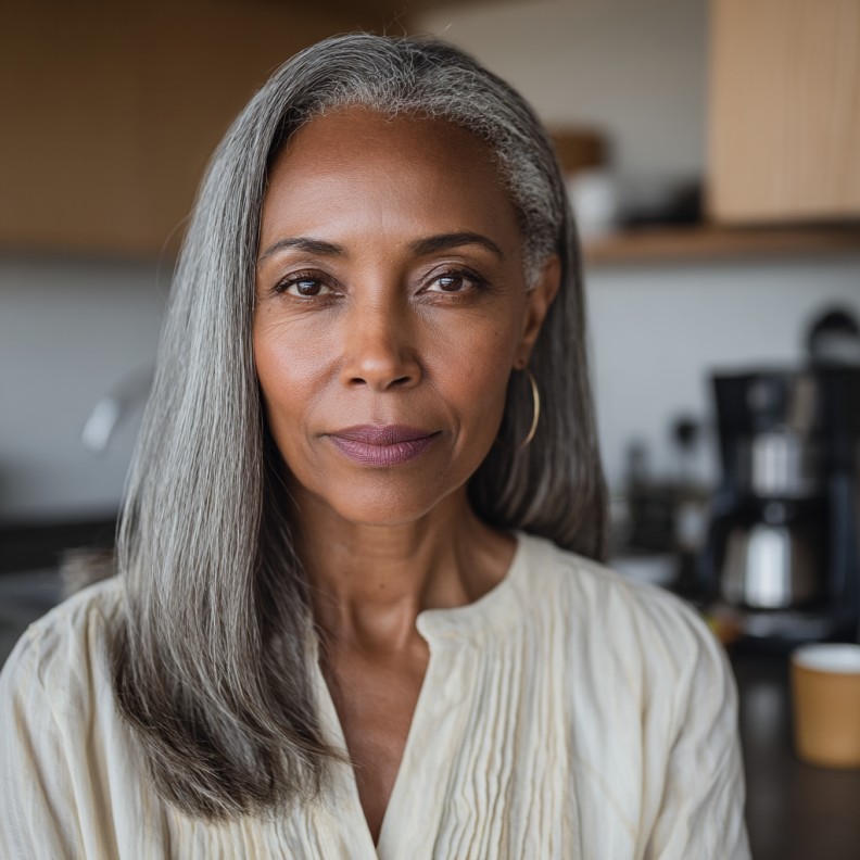 Elegant Silver Hair with Subtle Lowlights