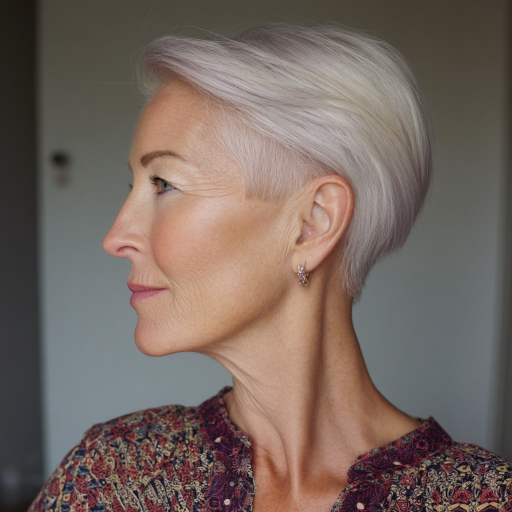 Elegant Soft Lavender Wedge Cut with Subtle Layers