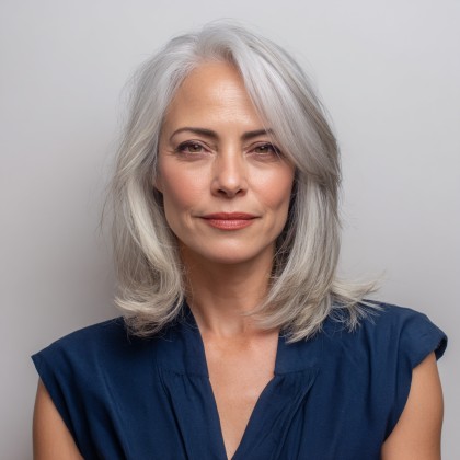 Elegant Soft Layered Cut with Subtle Face-Framing Highlights