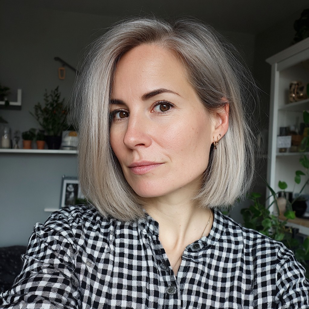 Elegant Textured Bob with Soft Highlights