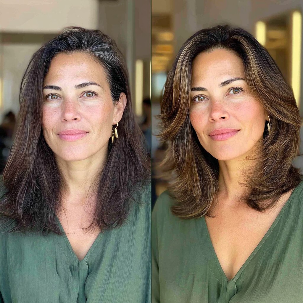Elegant Textured Butterfly Cut with Subtle Highlights