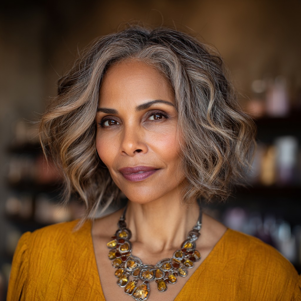 Elegant Textured Shag with Soft Waves