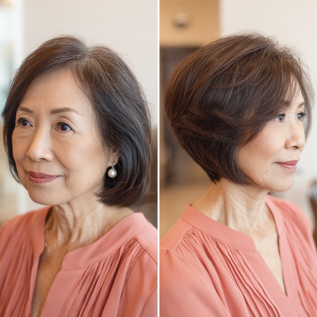 Elegant Textured Wedge Cut with Soft Movement