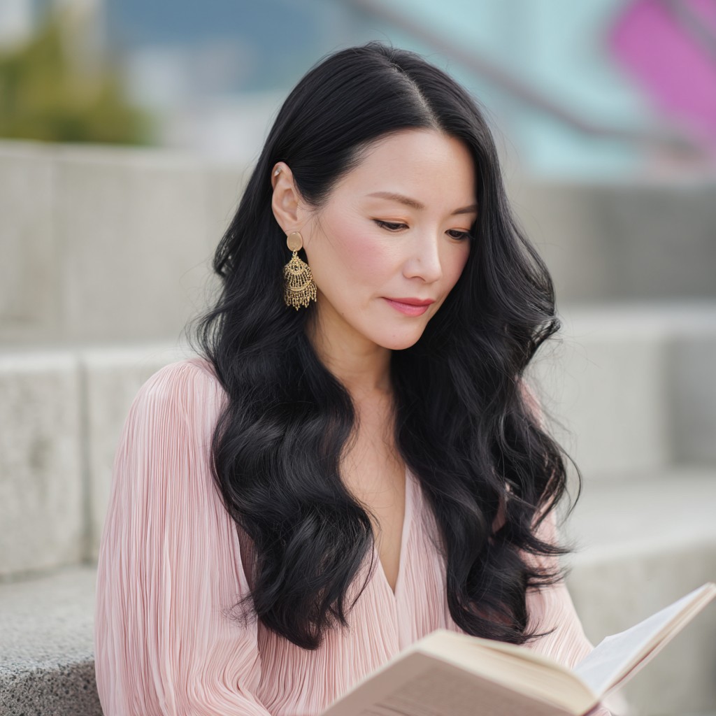 Glossy Long Waves with Subtle Texture
