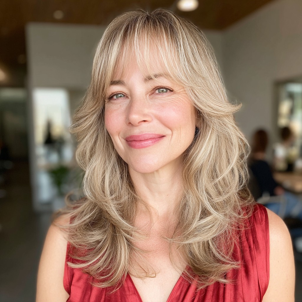 Lightly Textured Butterfly Cut with Soft Face-Framing Layers