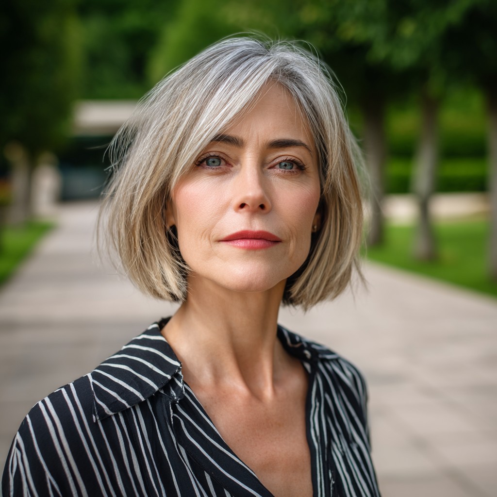 Modern Blunt Bob with Subtle Textured Layers