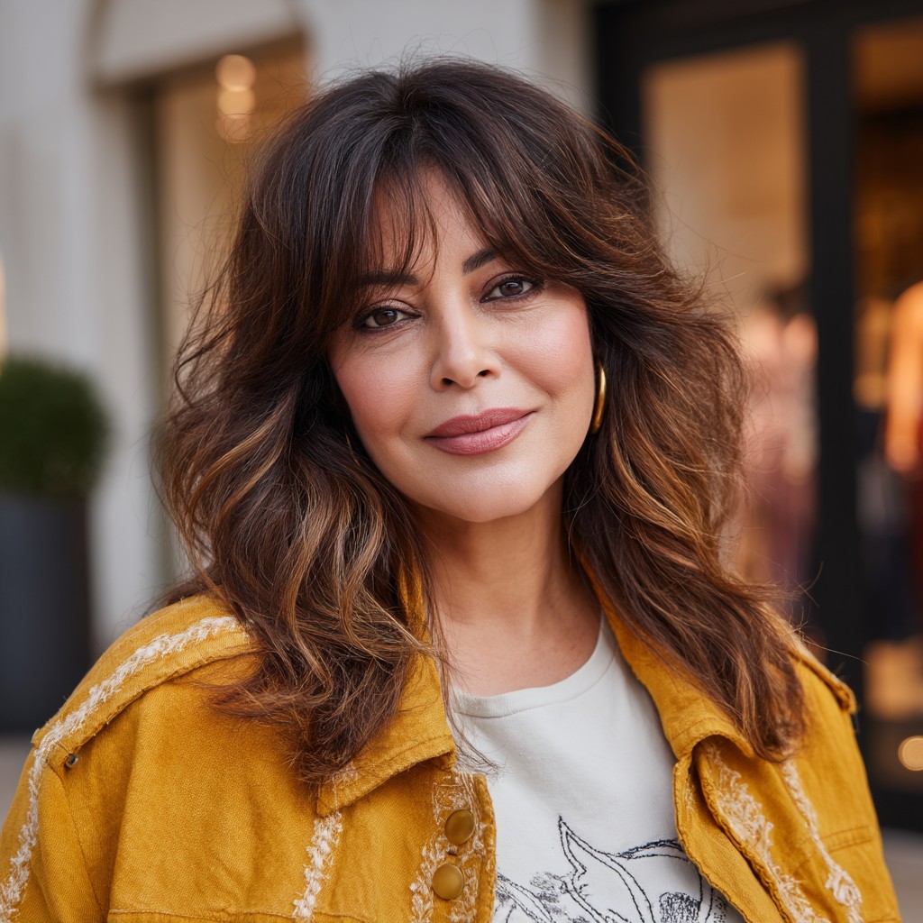 Modern Butterfly Layers with Soft Bangs