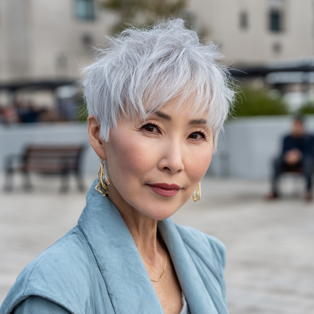 Modern Soft Textured Pixie with Feathered Layers