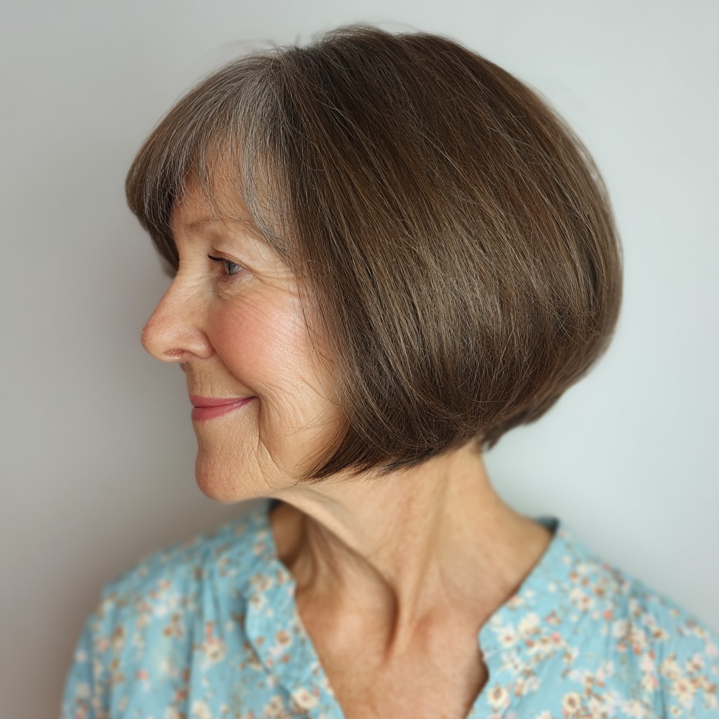 Sleek Angled Bob with Subtle Layers