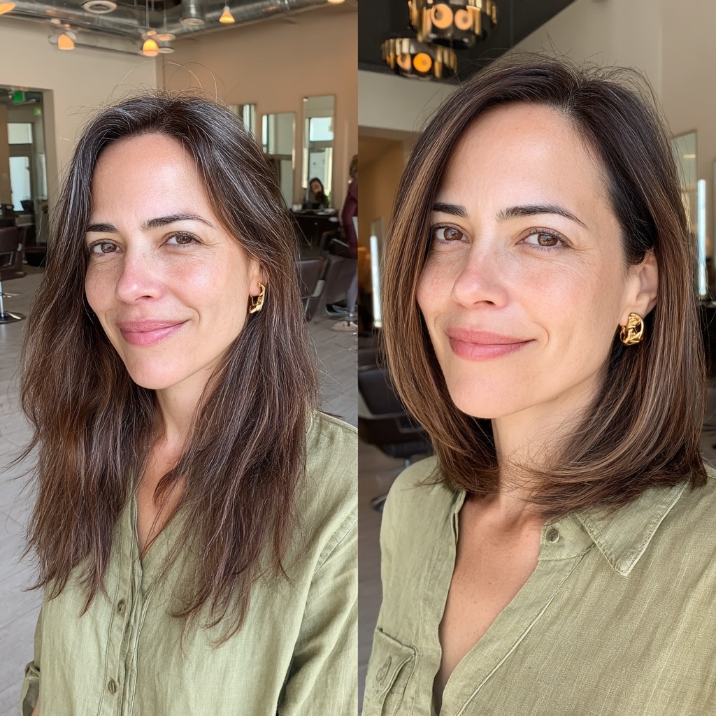 Sleek Shoulder-Length Bob with Soft Layers