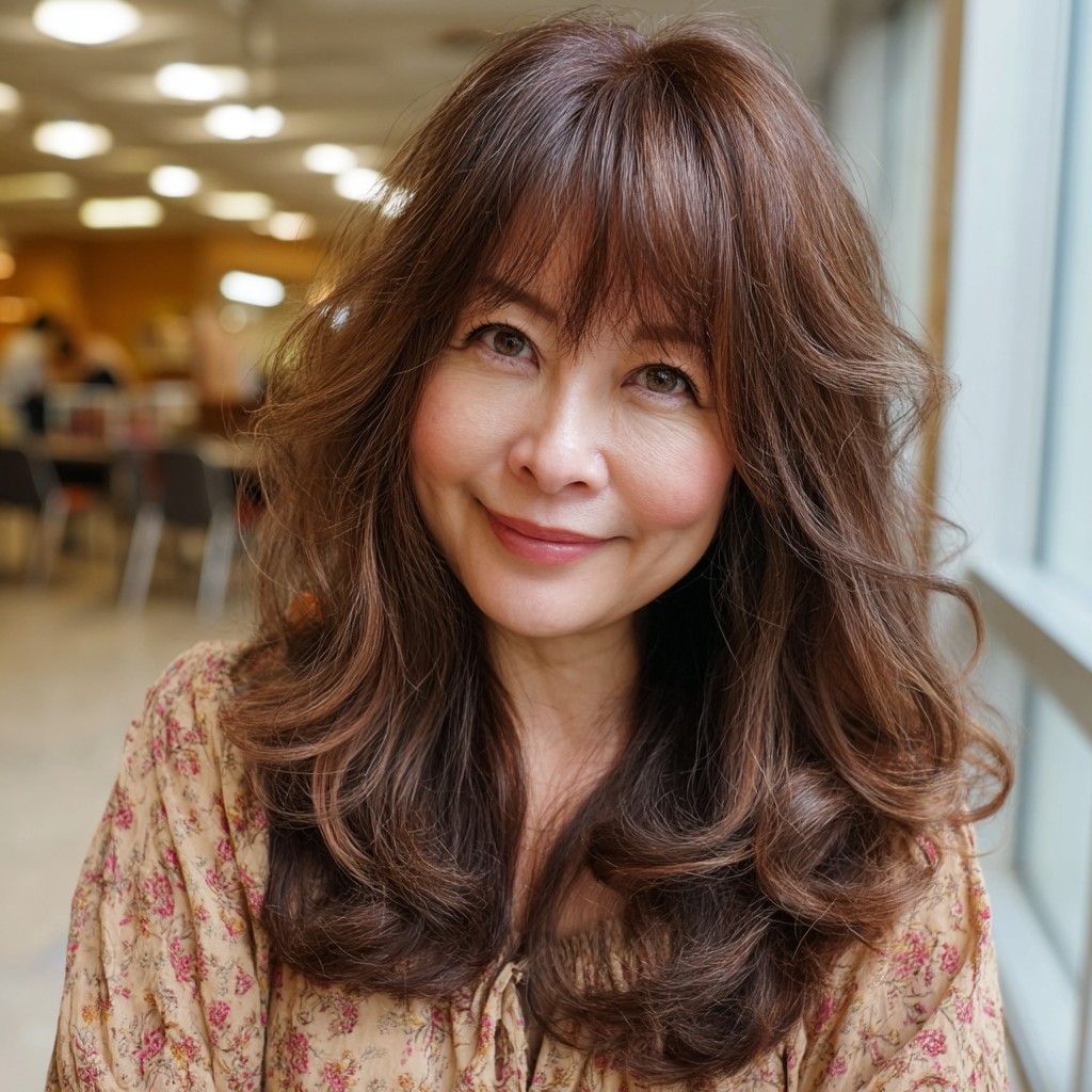 Soft Layered Shag with Wispy Bangs