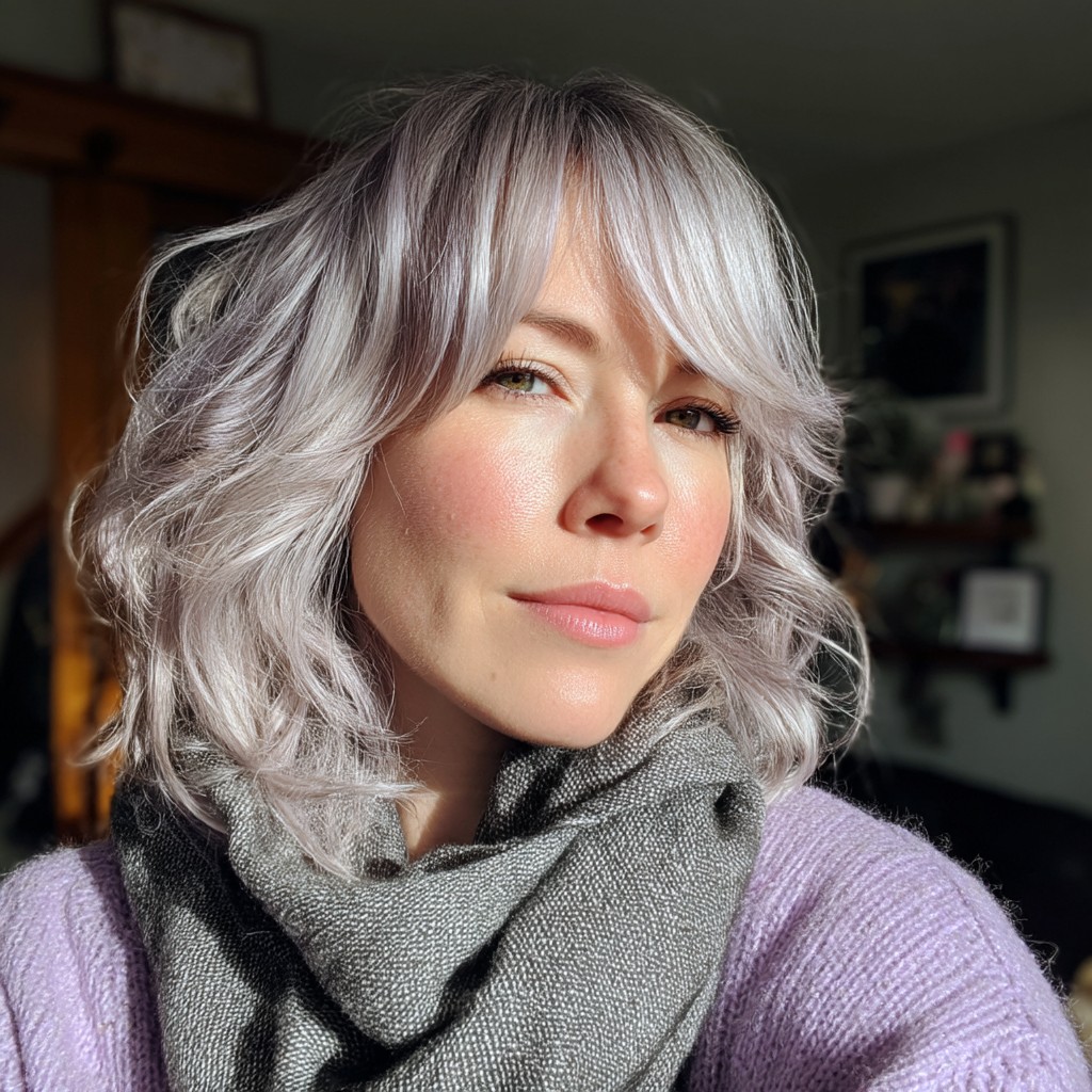 Soft Wavy Shag with Subtle Highlights