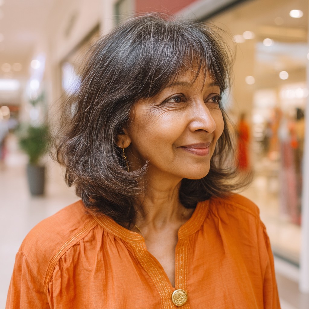 Softly Layered Shag with Gentle Face-Framing Bangs