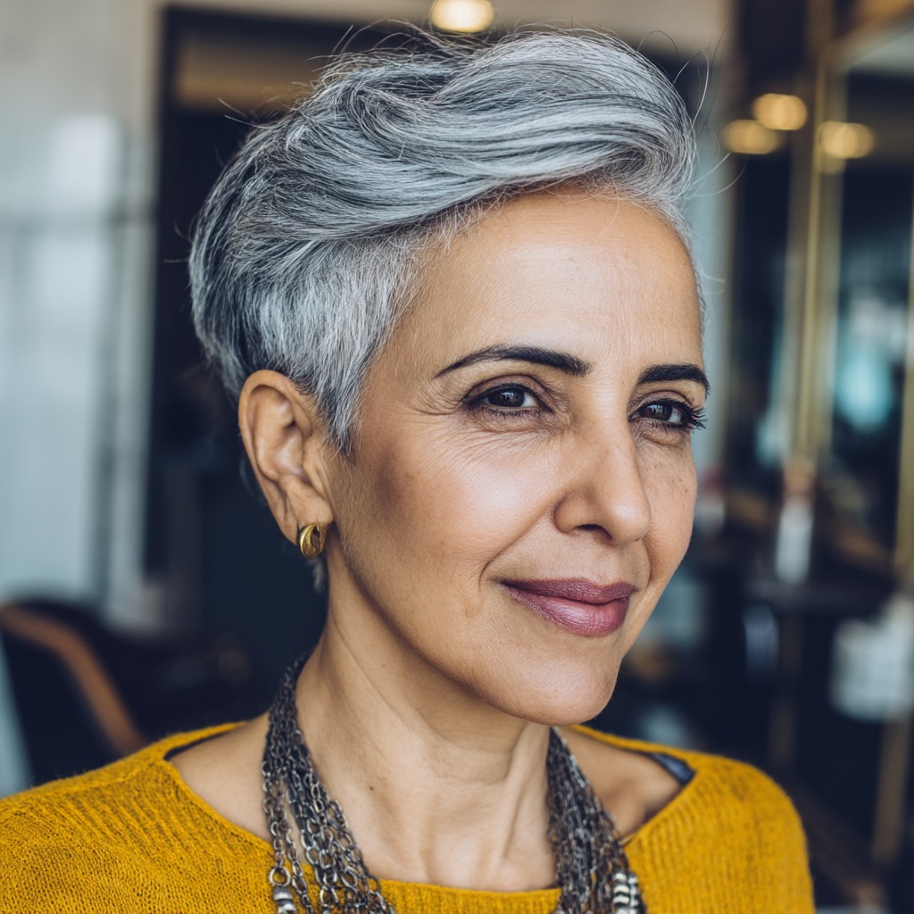 Stylish Long Pixie Cut with Soft Volume