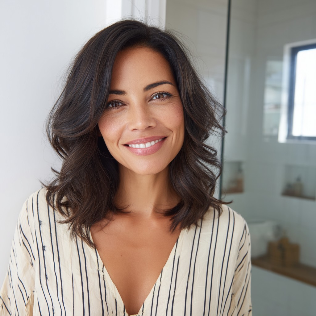 Textured Butterfly Cut with Soft Waves