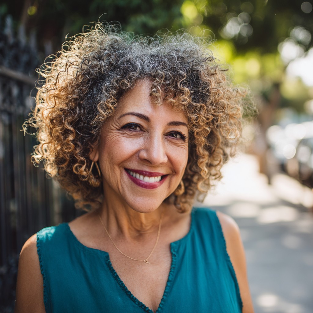 Textured Curly Crop with Soft Layers
