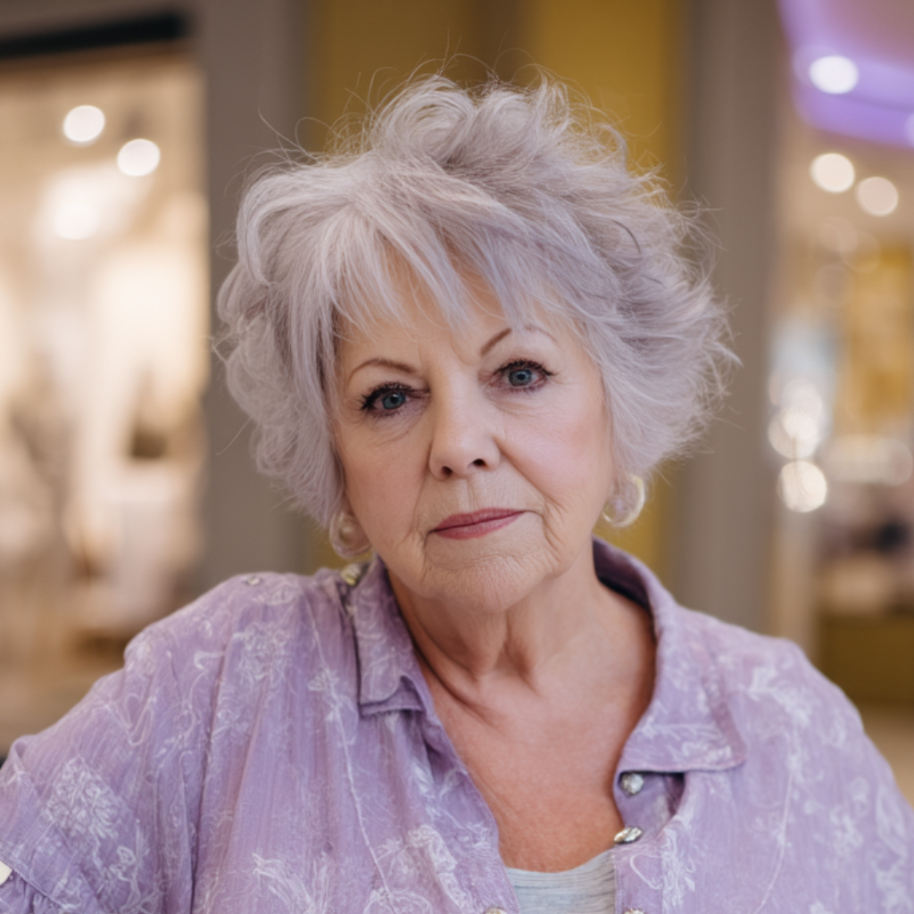 Textured Lavender Shag with Defined Layers