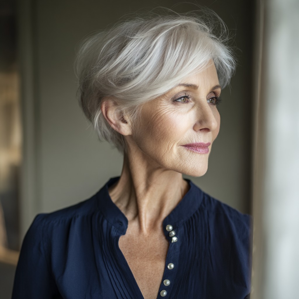 Textured Long Pixie Cut with Soft Volume
