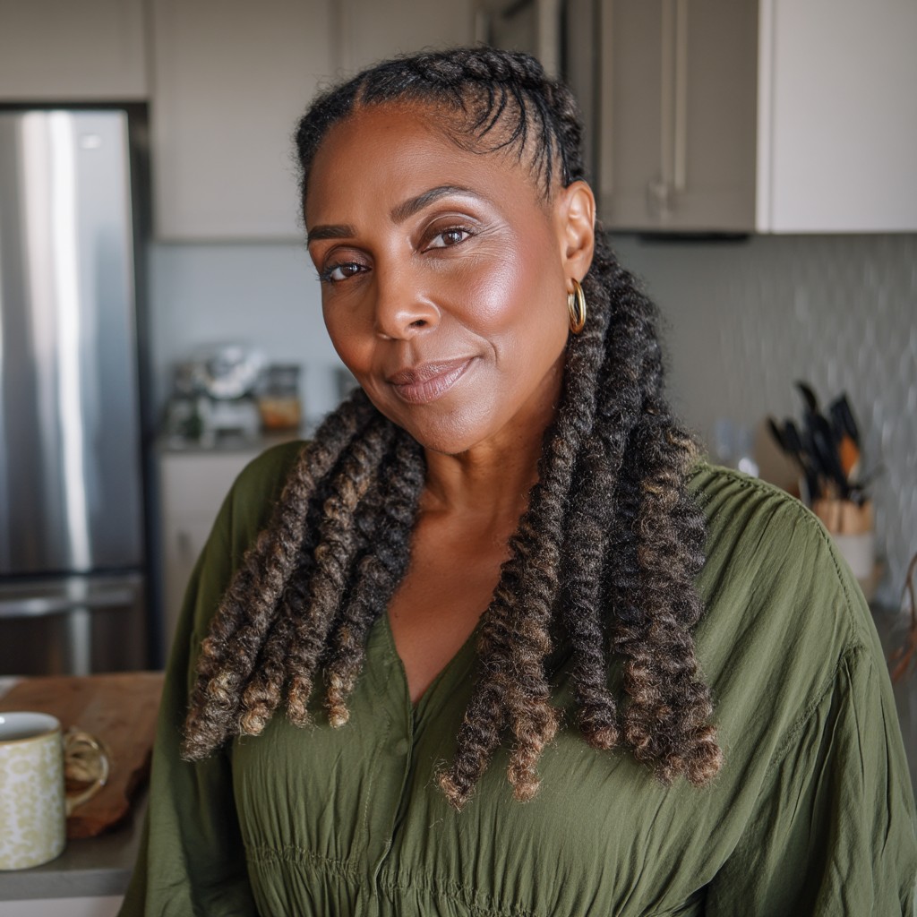 Textured Long Twists with Subtle Ombre Highlights