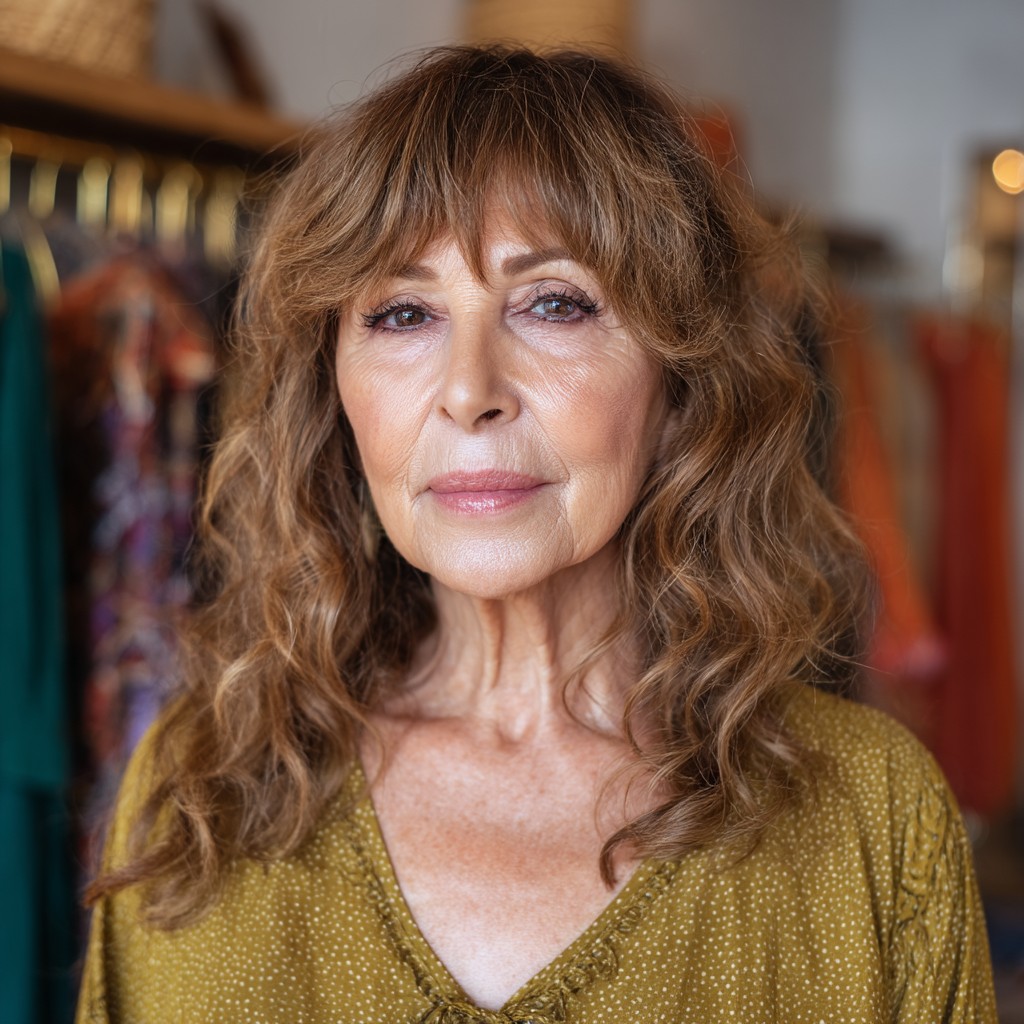 Textured Medium Shag with Soft Face-Framing Layers
