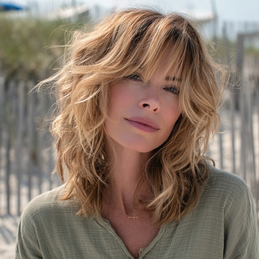 Textured Shag with Wispy Bangs and Soft Layers