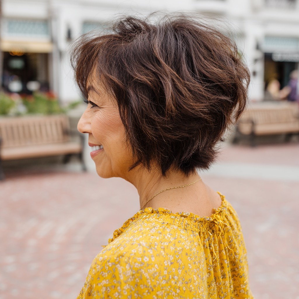 Textured Short Wedge Cut with Soft Volume