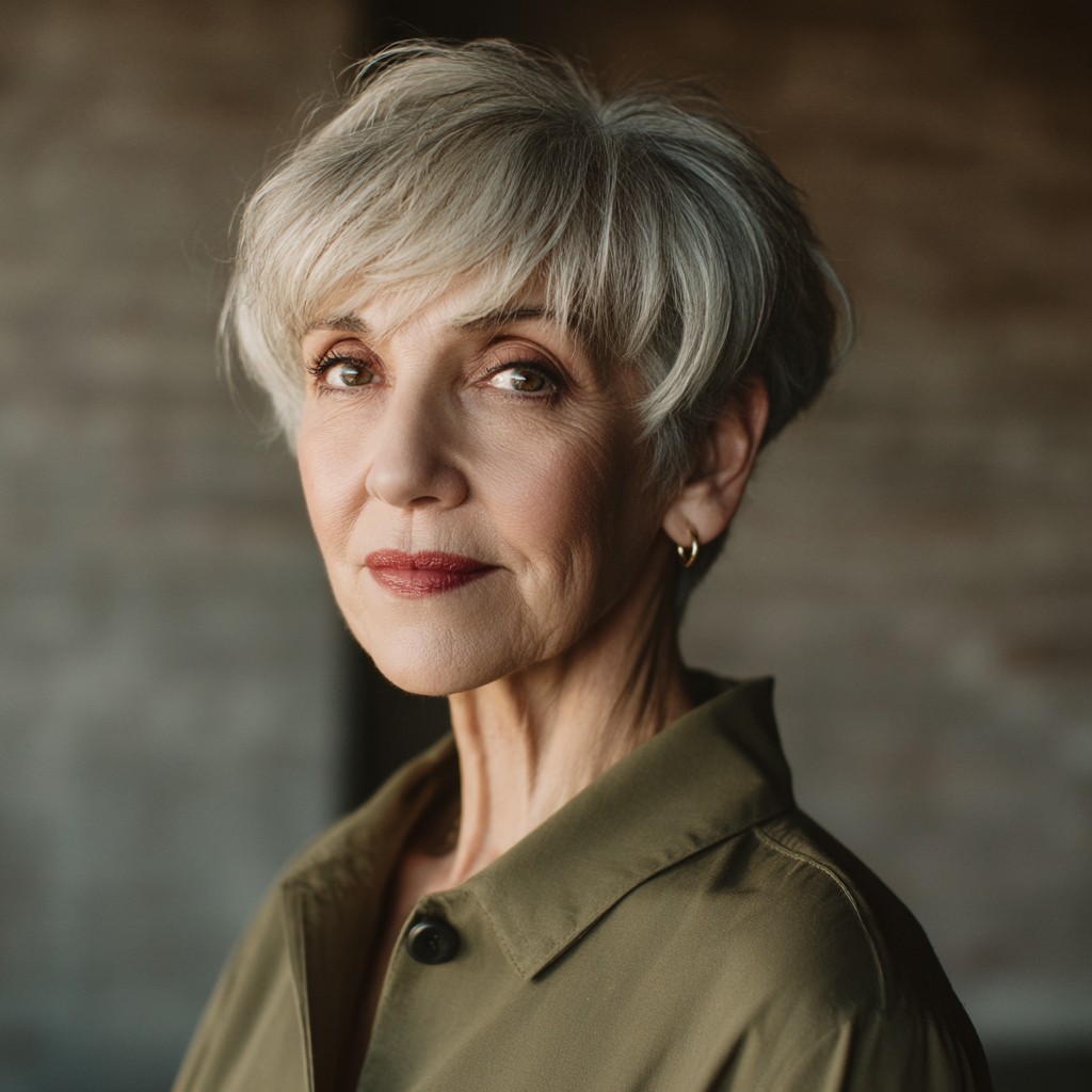 Timeless Long Pixie Cut with Effortless Texture