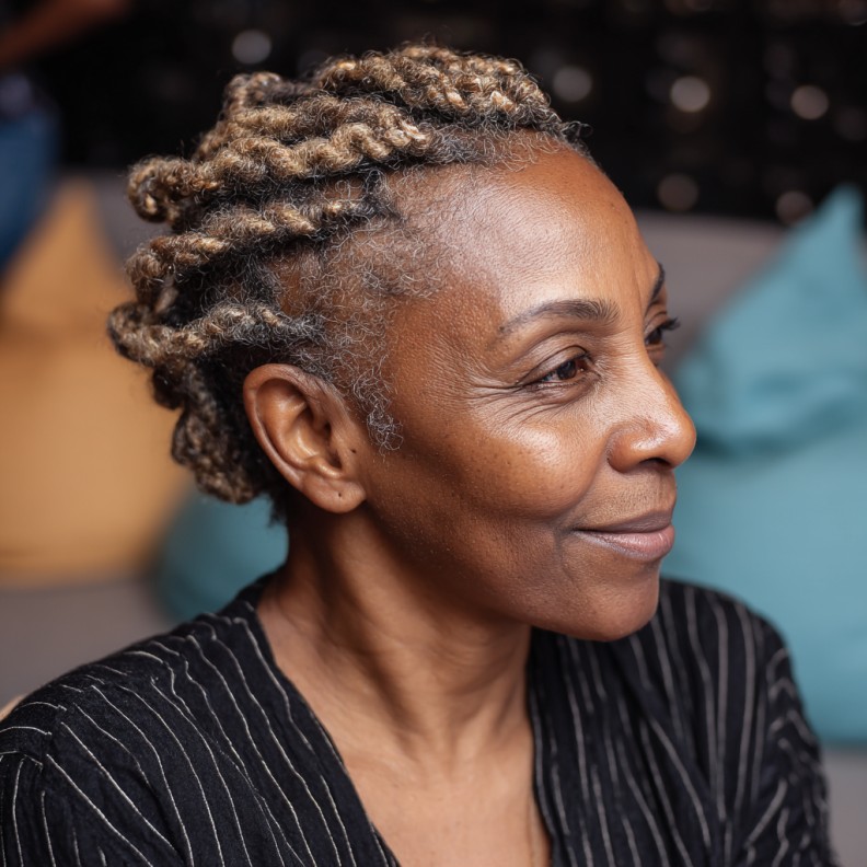 Elegant Short Twisted Braids with Defined Texture