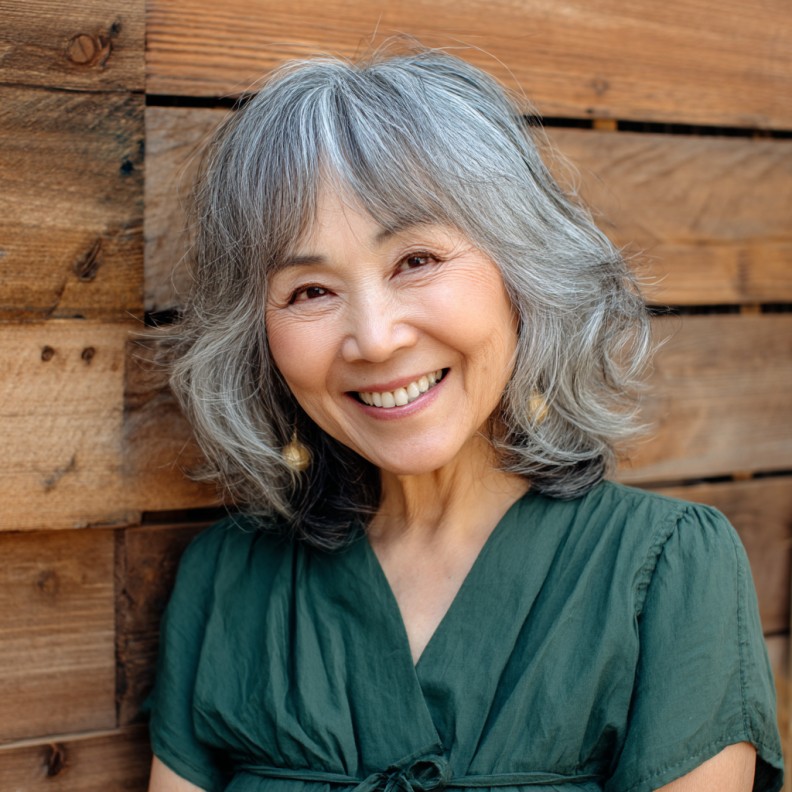 Beautiful Layered Silver Waves for Mature Women