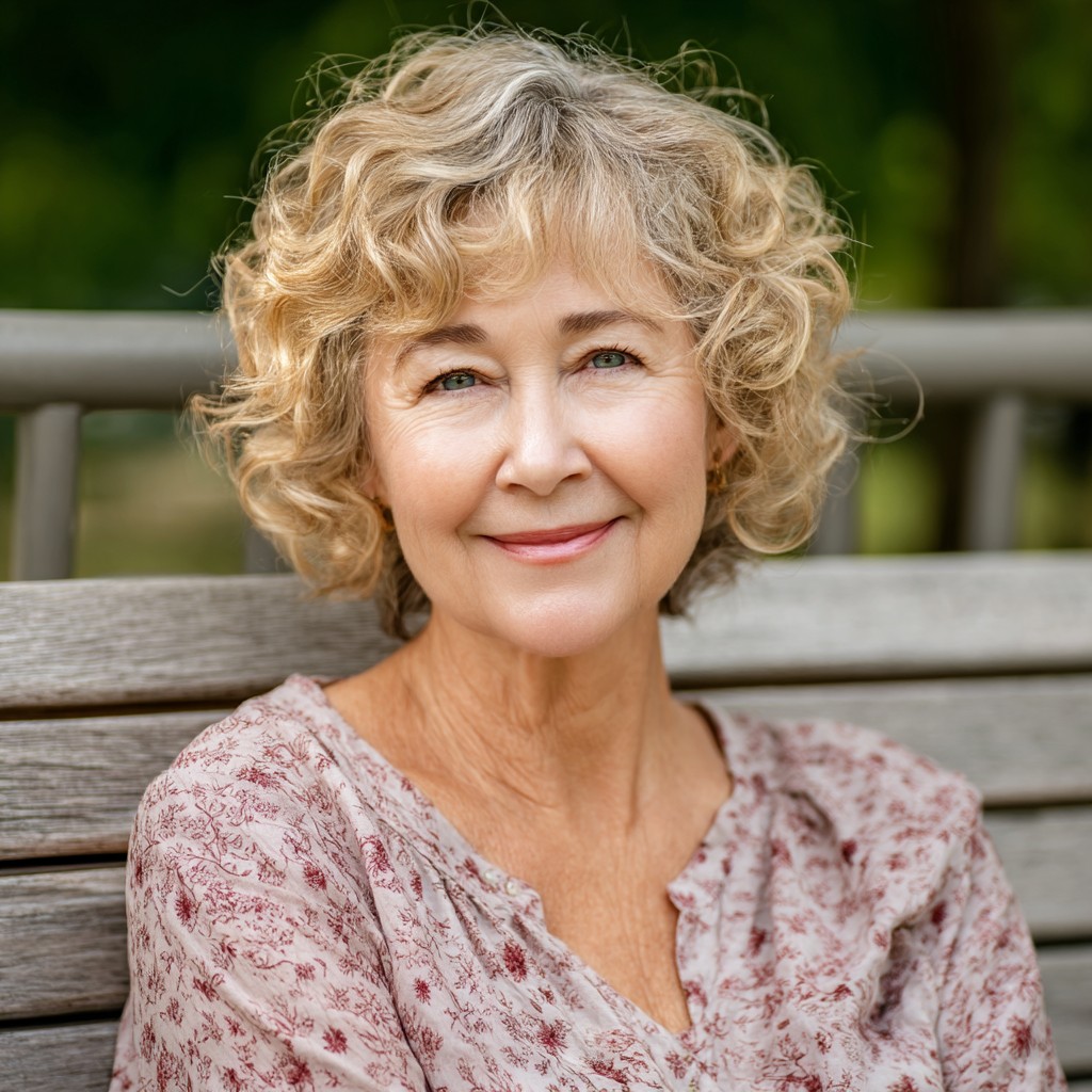 Charming Curly Butterfly Cut for Women Over 60