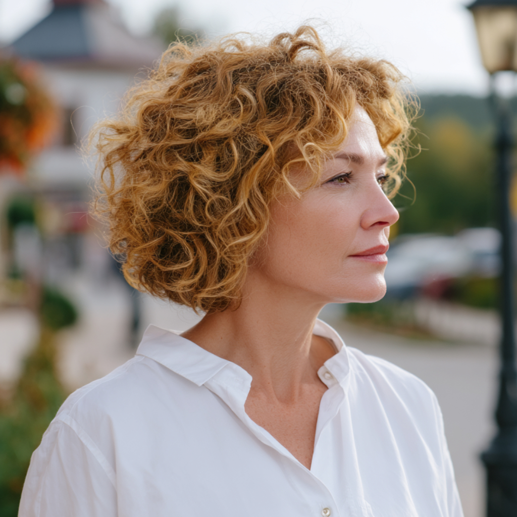 Charming Defined Curls with Soft Layers