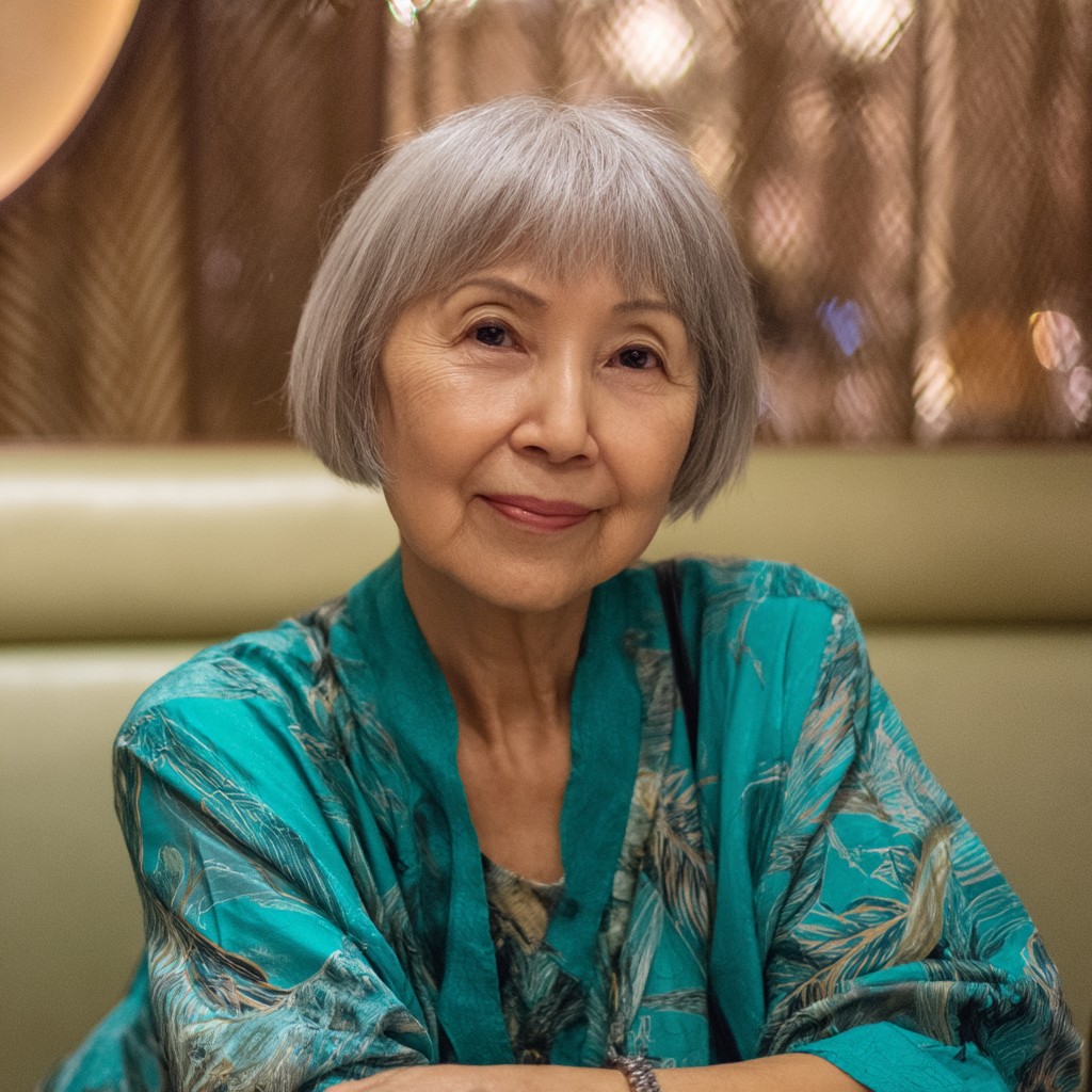 Charming Silvery Bob with Soft Textured Ends