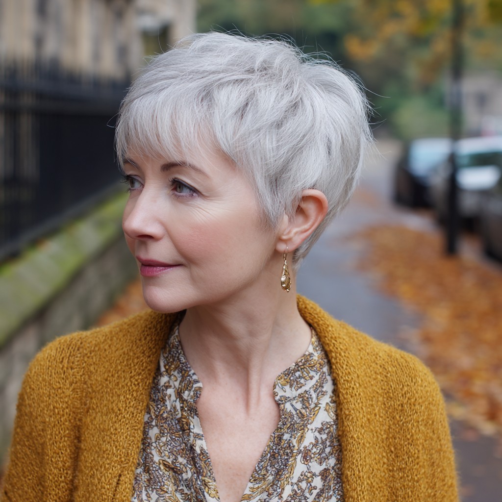 Charming Textured Pixie Cut with Soft Feathered Layers