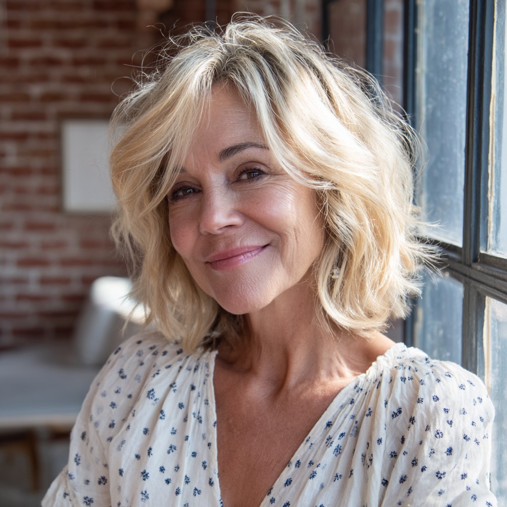 Chic Beachy Long Bob with Soft Texture
