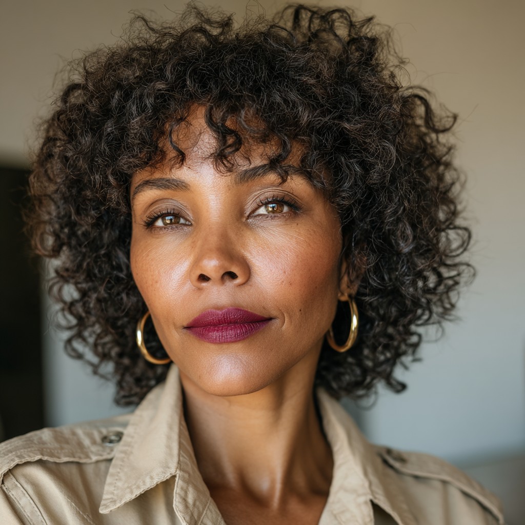 Chic Curly Shag with Defined Curls