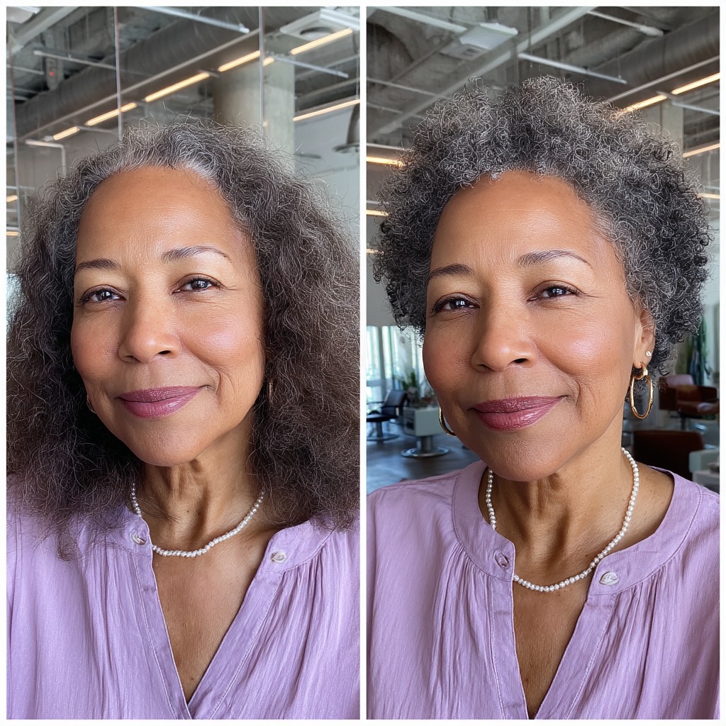 Chic Curly Short Cut for Mature Black Women