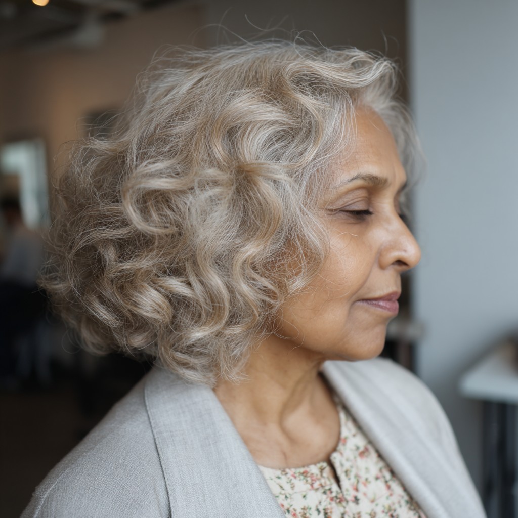 Chic Curly Short Cut with Soft Layers
