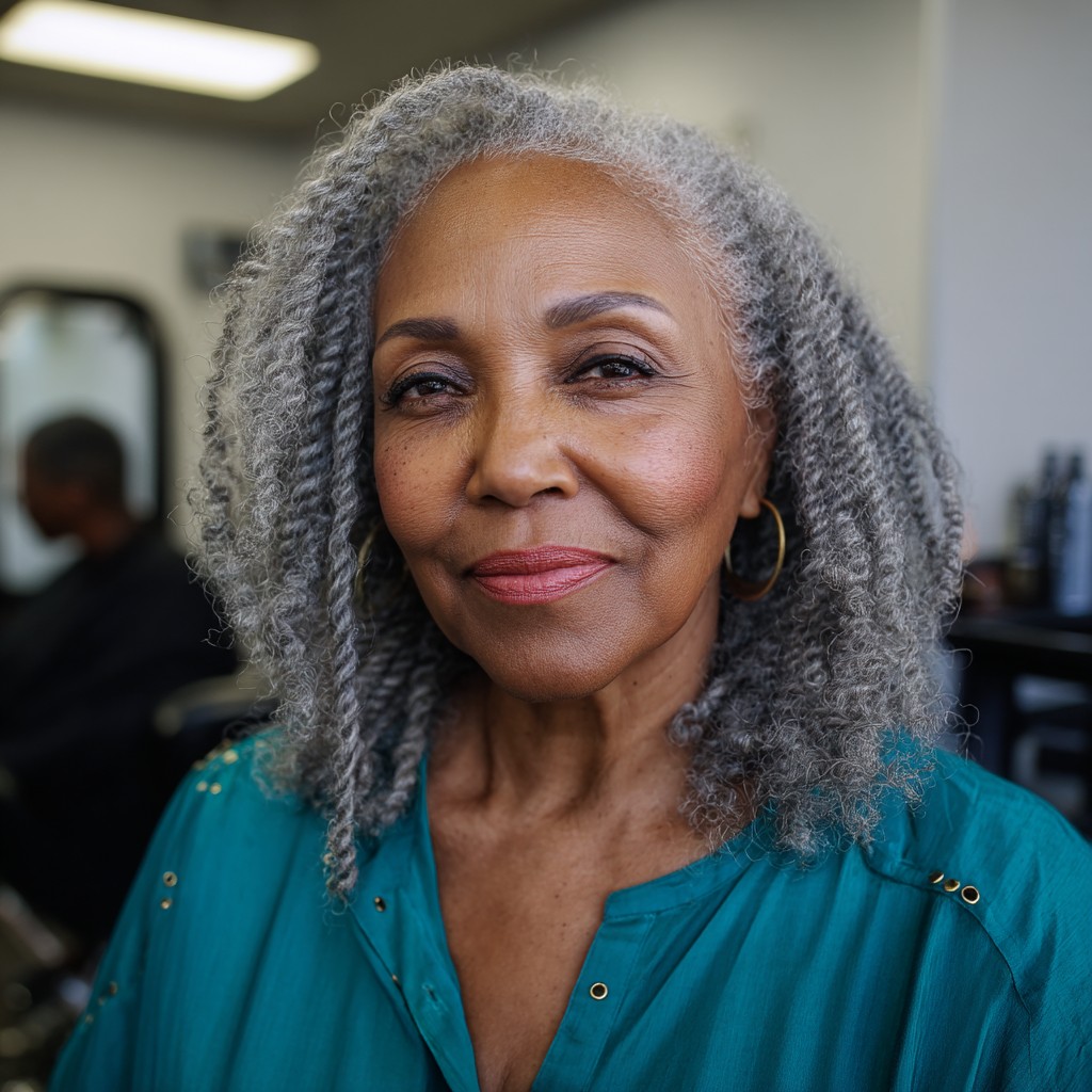 Chic Curly Shoulder-Length Bob with Defined Texture