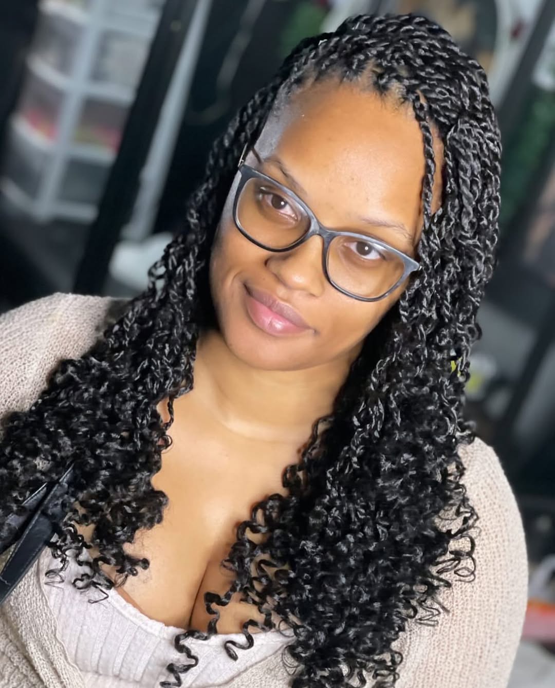 Chic Long Senegalese Twists with Defined Curls