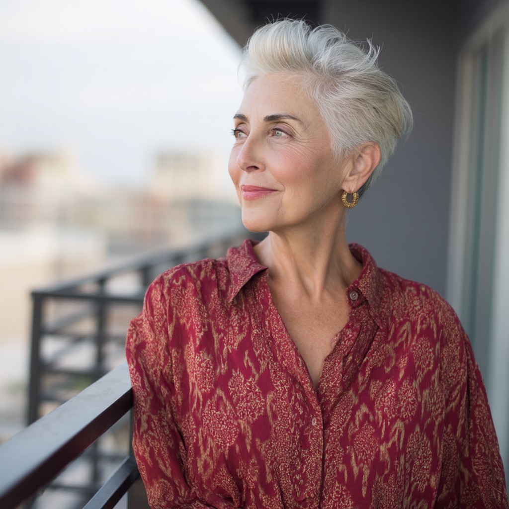 Chic Short Undercut with Textured Volume