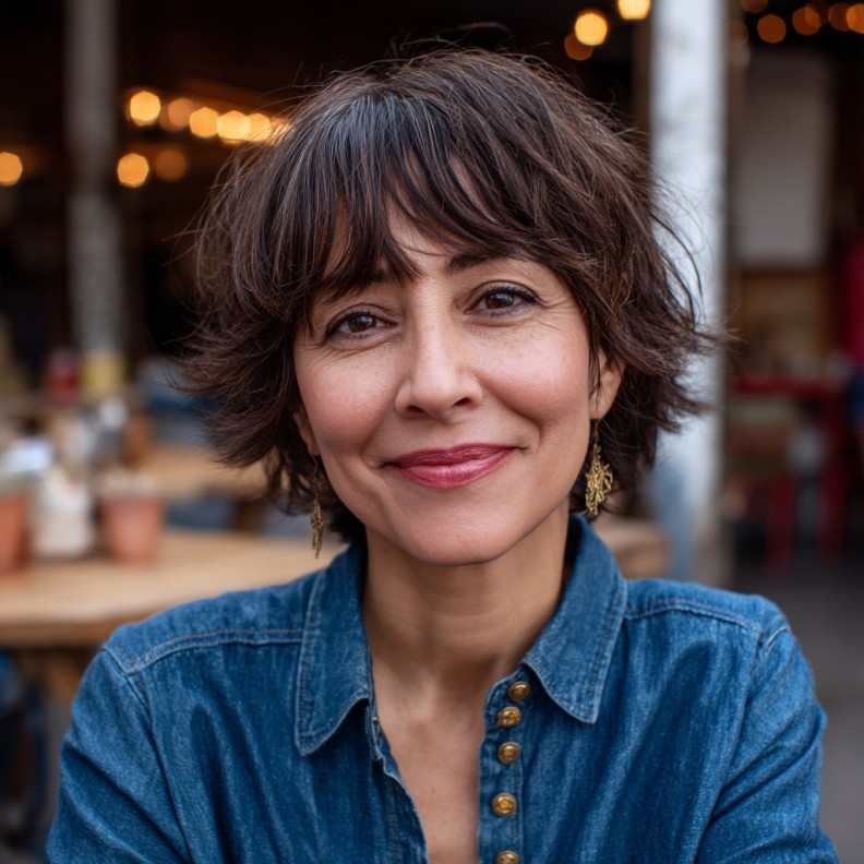 Chic Textured Bob with Soft, Face-Framing Layers