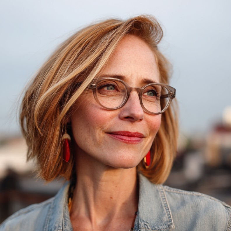 Chic Textured Bob with Subtle Highlights