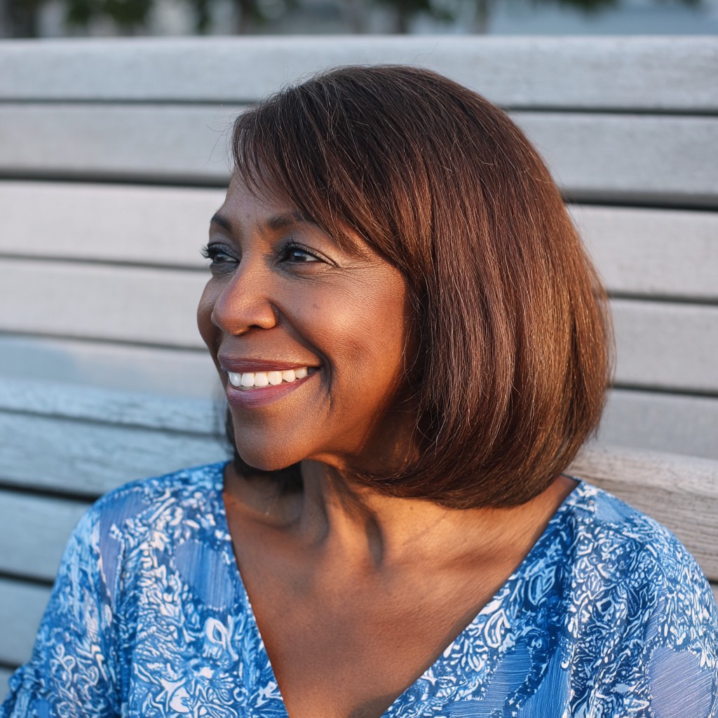 Classic Rounded Long Bob with Smooth Edges