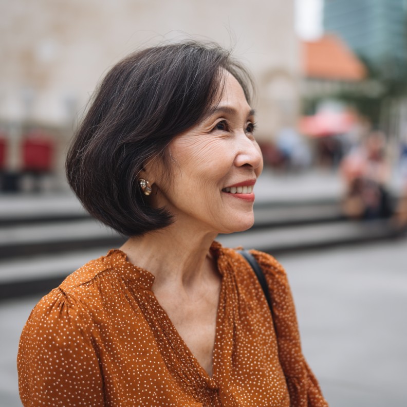 Classic Textured Bob with Subtle Side Layers