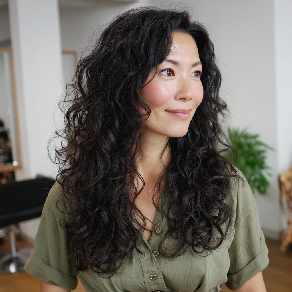 Effortlessly Defined Natural Curls with Soft Volume